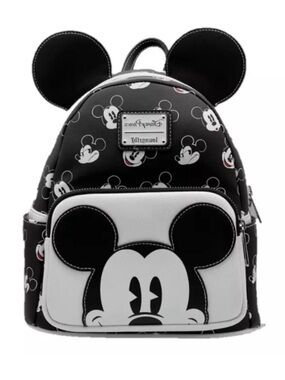 Loungefly Disney Parks Excl. Black & white Mickey Mouse face expressions